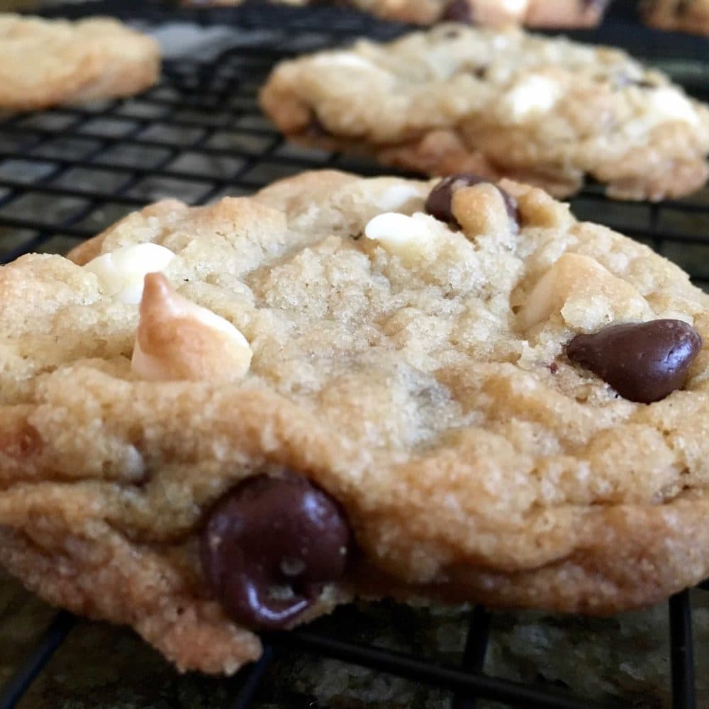 White & Dark Chocolate Chip Cookies